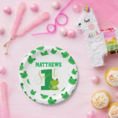 Assiettes En Carton Frog Première fête d'anniversaire Mignonne drôle a (Fête)