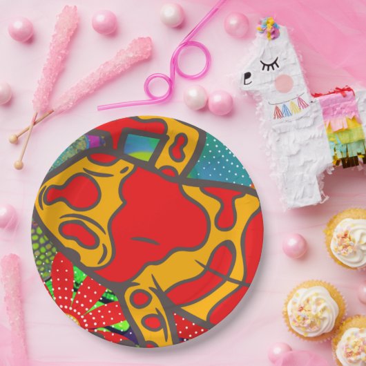 Assiettes En Carton Frogger (Fête)