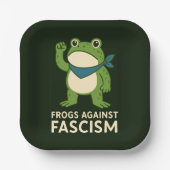 Assiettes En Carton Frogs Against Fascism Portland Frog Protest (Recto)