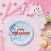 Assiettes En Carton Frohe Weihnachten ! Joyeux Noël en allemand rf (Fête)