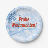 Assiettes En Carton Frohe Weihnachten ! Joyeux Noël en allemand rf (Devant)