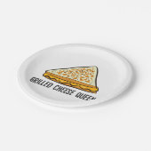 Assiettes En Carton Fromage Grillé Queen Funny Fromage Grillé (Angle)