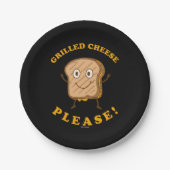 Assiettes En Carton Fromage Grillé S'il vous plaît (Devant)