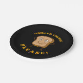 Assiettes En Carton Fromage Grillé S'il vous plaît (Angle)
