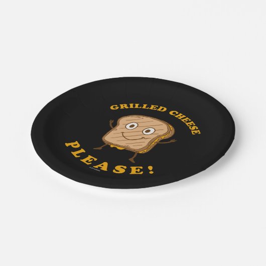 Assiettes En Carton Fromage Grillé S'il vous plaît (Angle)