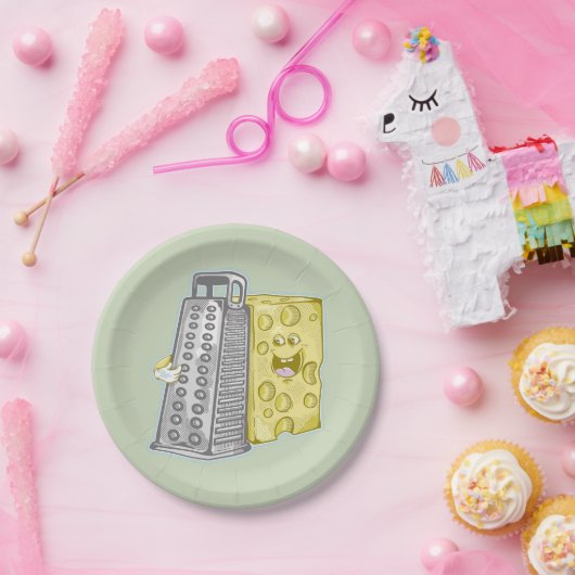 Assiettes En Carton Fromage râpé avec raidiste (Fête)