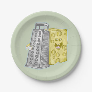 Assiettes En Carton Fromage râpé avec raidiste