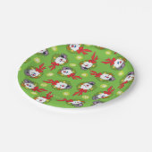 Assiettes En Carton Frosty the Snowman™ | Crème Frosty Holiday (Angle)