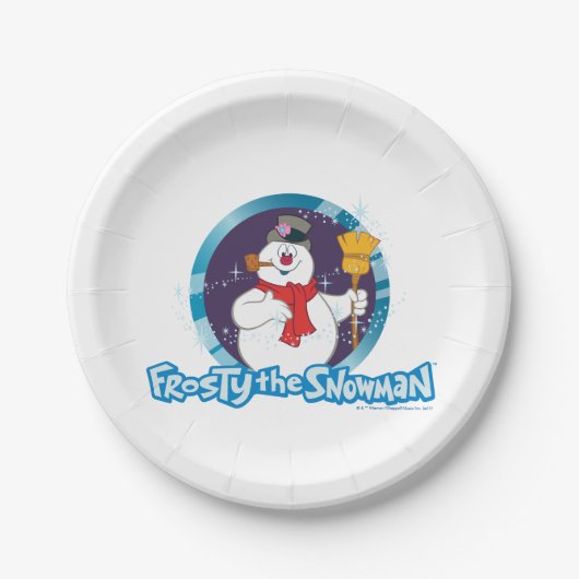 Assiettes En Carton Frosty the Snowman™ | Portrait magique Frosty (Devant)