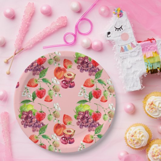 Assiettes En Carton Fruit (Fête)