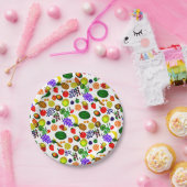 Assiettes En Carton Fruit à main Motif Medley (Fête)