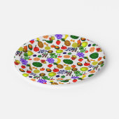 Assiettes En Carton Fruit à main Motif Medley (Angle)