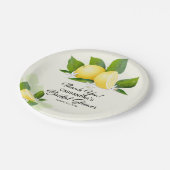 Assiettes En Carton Fruit au citron | Plaque de papier Fête des mariée (Angle)