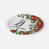 Assiettes En Carton Fruit aux pommes rouges | Anniversaire (Angle)
