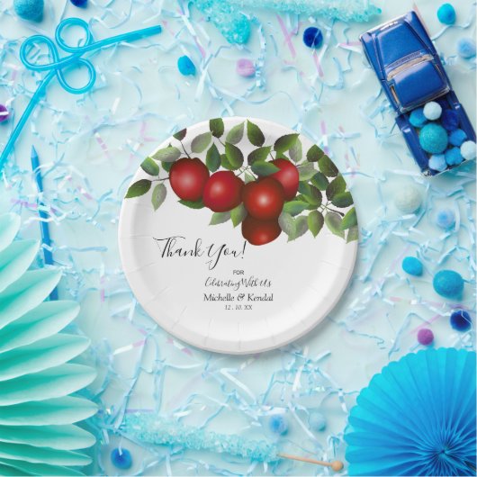 Assiettes En Carton Fruit aux pommes rouges | MERCI (Fête)