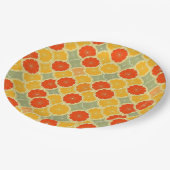 Assiettes En Carton Fruit d'agrumes rétro gai (Angle)