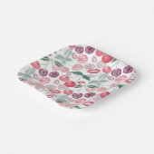 Assiettes En Carton Fruit de cerise rouge élégant (Angulaire)