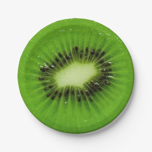 Assiettes En Carton Fruit de Kiwi, tranche fraîche (Devant)