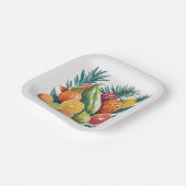 Assiettes En Carton Fruit d'été exotique coloré moderne (Angulaire)