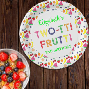 Assiettes En Carton Fruit Deux-tti Frutti 2e anniversaire