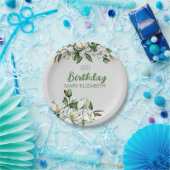 Assiettes En Carton Fruit Floral Magnolia Vert Jart (Fête)