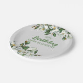Assiettes En Carton Fruit Floral Magnolia Vert Jart (Angle)