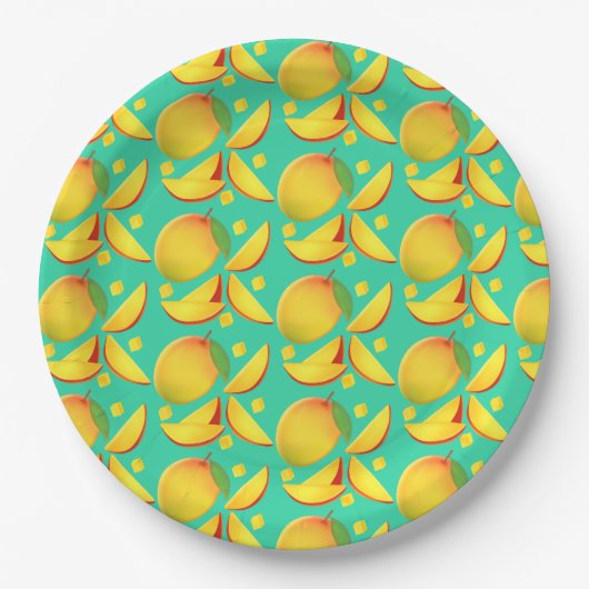 Assiettes En Carton Fruit Mango (Devant)
