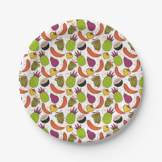 Assiettes En Carton Fruit seamless pattern | Fruit surface pattern 34 (Devant)