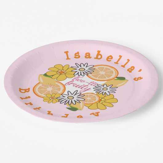 Assiettes En Carton Fruité à deux tti de citron doux (Angle)