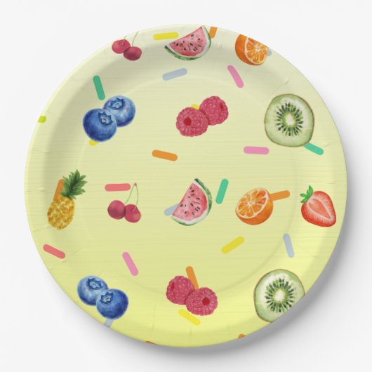 Assiettes En Carton Fruitfetti (Devant)