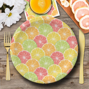 Assiettes En Carton Fruits d'agrumes