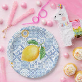 Assiettes En Carton Fruits de citron, d'inspiration européenne (Fête)