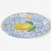 Assiettes En Carton Fruits de citron, d'inspiration européenne (Angle)