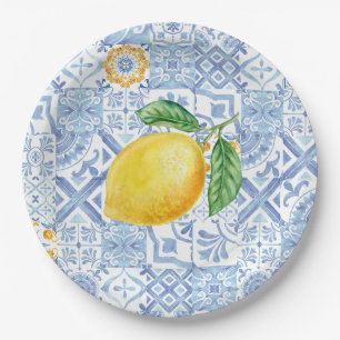 Assiettes En Carton Fruits de citron, d'inspiration européenne