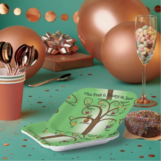 Assiettes En Carton Fruits de l'Esprit toujours en saison (Multi)