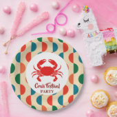 Assiettes En Carton Fruits de mer de crabe rouge Frappes marines Parti (Fête)