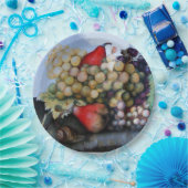 ASSIETTES EN CARTON FRUITS DE SAISON, RAISINS ET PEARS (Fête)