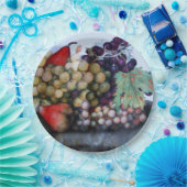 ASSIETTES EN CARTON FRUITS DE SAISON, RAISINS ET PEARS (Fête)