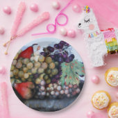 ASSIETTES EN CARTON FRUITS DE SAISON, RAISINS ET PEARS (Fête)