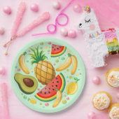 Assiettes En Carton Fruits d'été frais Motif (Fête)