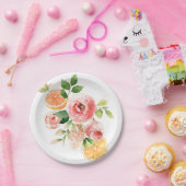 Assiettes En Carton Fruits et fleurs frais Aquarelle Design (Fête)