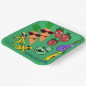 ASSIETTES EN CARTON FRUITS ET LÉGUMES (Angulaire)