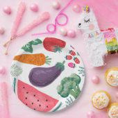 Assiettes En Carton Fruits et légumes cultivés localement Plaques en p (Fête)