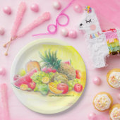 Assiettes En Carton Fruits heureux (Fête)