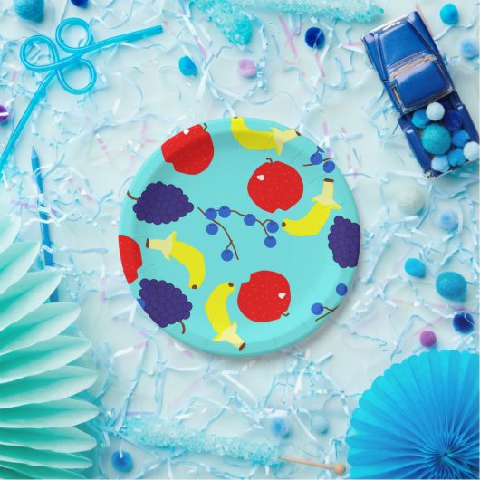 Assiettes En Carton Fruits rotatifs (Fête)