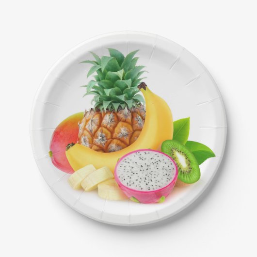 Assiettes En Carton Fruits tropicaux (Devant)