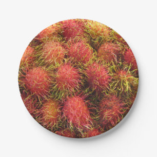 Assiettes En Carton Fruits tropicaux Rambutan