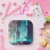 Assiettes En Carton FSF Futuration City 1 (Fête)