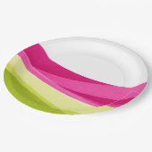 Assiettes En Carton Fuchsia and Lime Green (Angle)