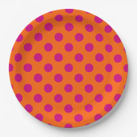 Fuchsia pois orange